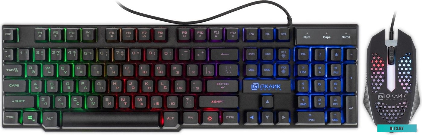 Комплект (клавиатура+мышь) Oklick 400GMK (черный)