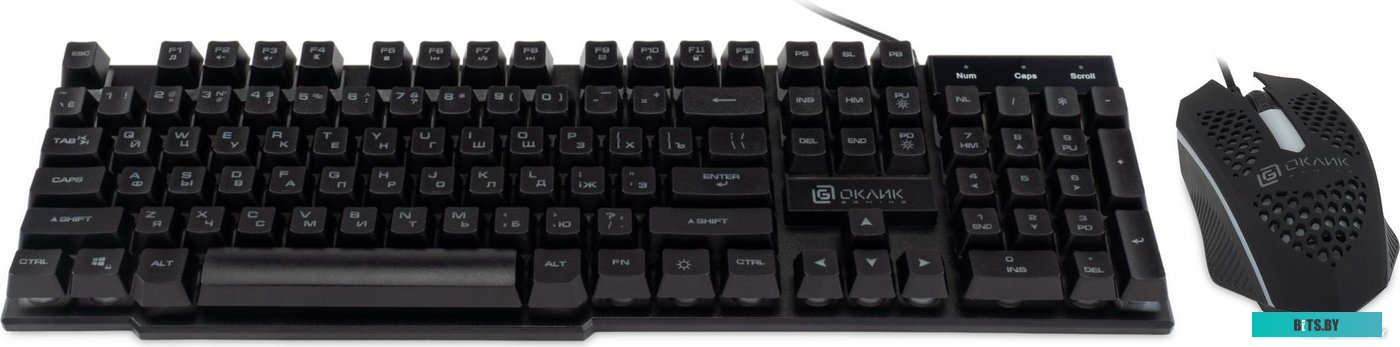 Комплект (клавиатура+мышь) Oklick 400GMK (черный)