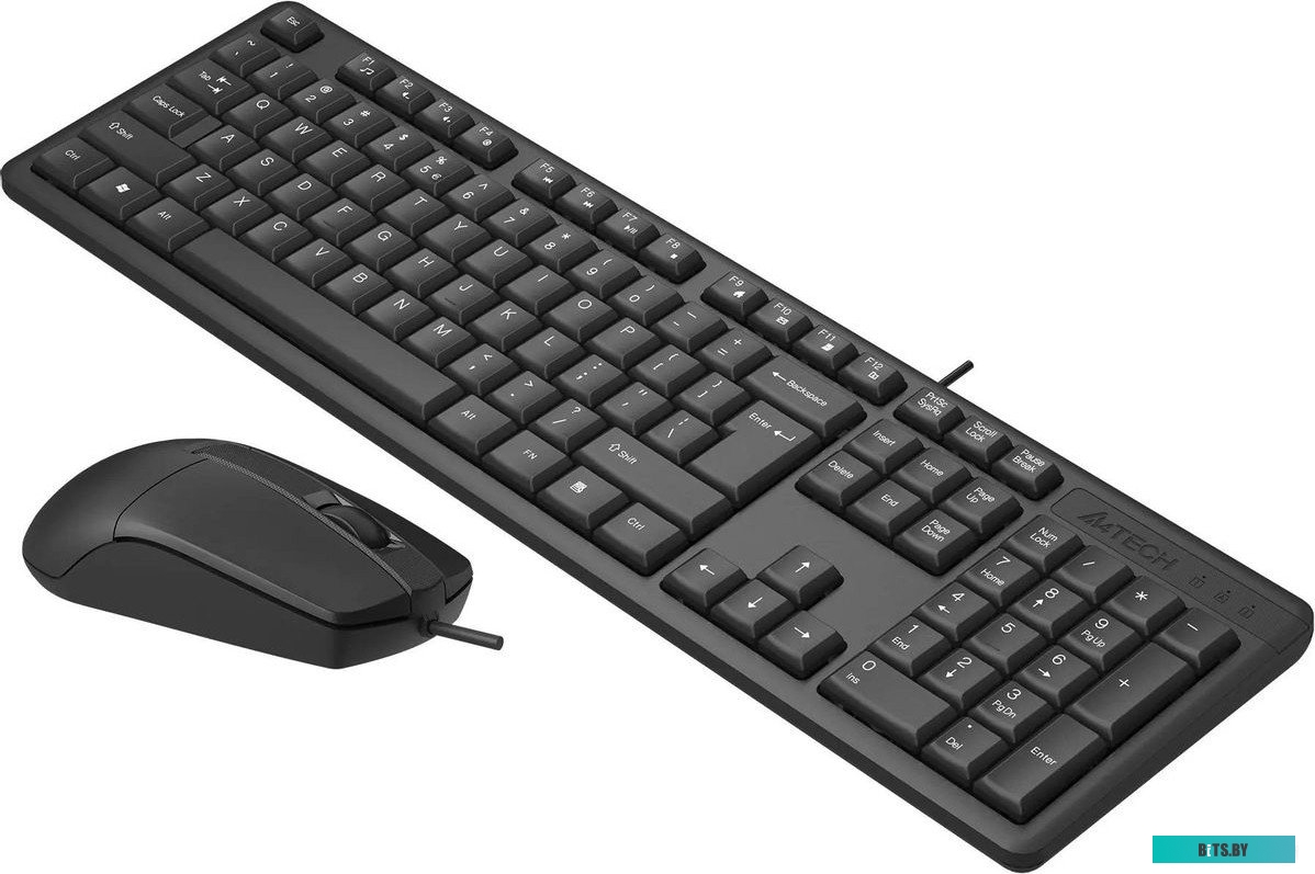 Офисный набор клавиатура + мышь A4Tech KR-3330, черный USB 