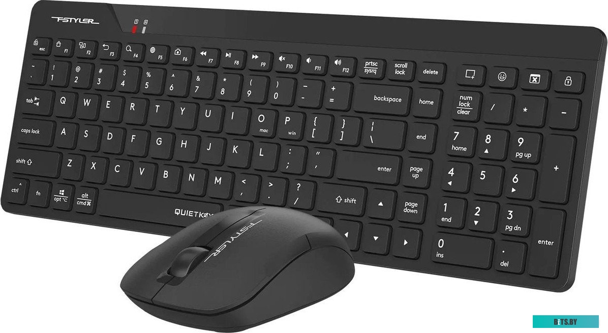 FG2300 AIR  BLACK Клавиатура + мышь A4Tech Fstyler FG2300 Air клав:черный мышь:черный USB беспроводная slim (FG2300 AIR BLACK)