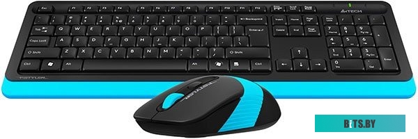 Клавиатура + мышь A4Tech Wireless Desktop Fstyler FG1010, черный/синий