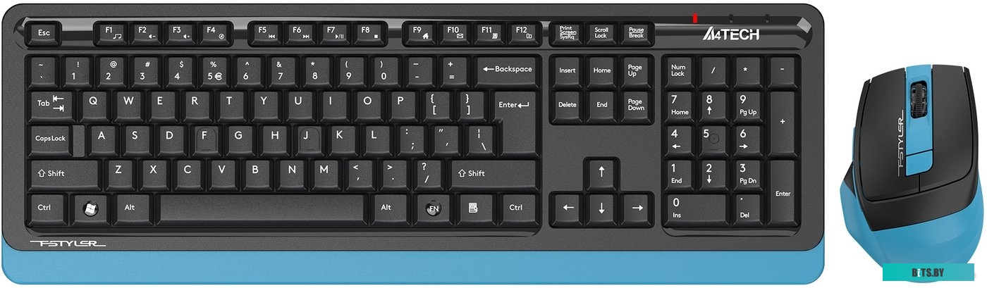 Комплект (клавиатура + мышь) A4Tech Fstyler FG1035 (черный/синий)