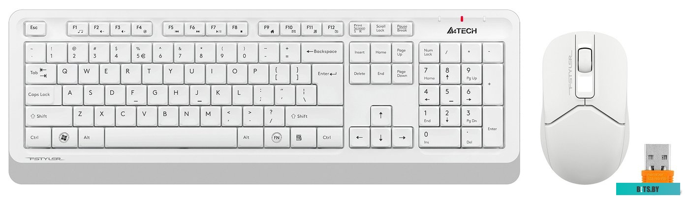 Комплект (клавиатура + мышь) A4Tech Fstyler FG1012 (белый)