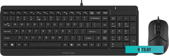 Комплект (клавиатура + мышь) A4Tech Fstyler F1512 (черный)