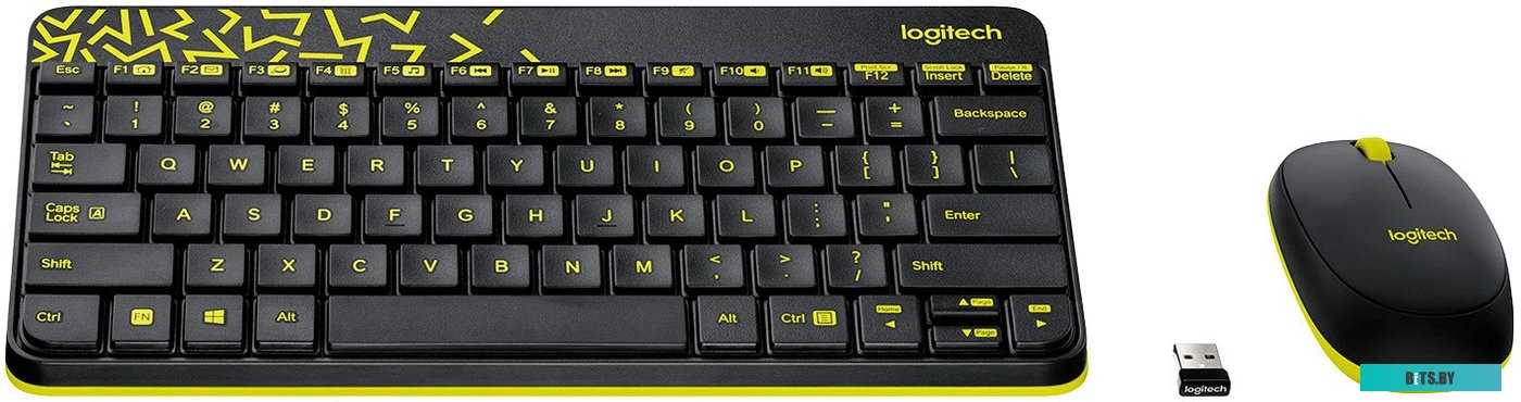 Комплект (мышь + клавиатура) Logitech MK240 Nano (черный)