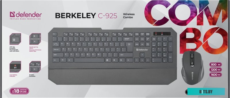 Комплект (мышь + клавиатура) Defender Berkeley C-925 Nano <45925>