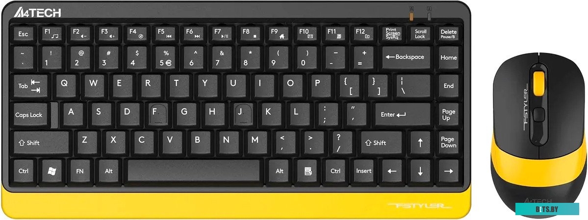 Офисный набор A4Tech Fstyler FG1110 (черный/желтый)
