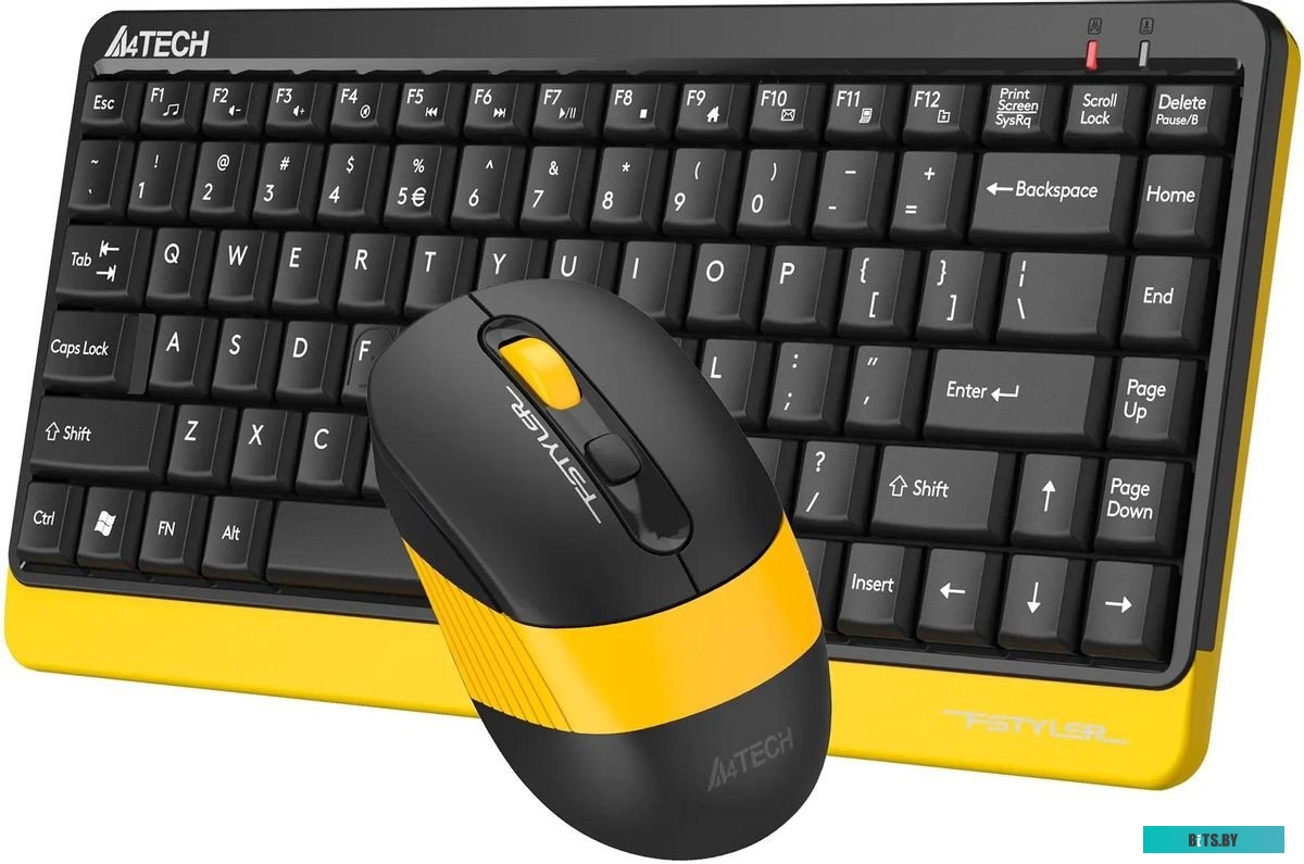 Офисный набор A4Tech Fstyler FG1110 (черный/желтый)