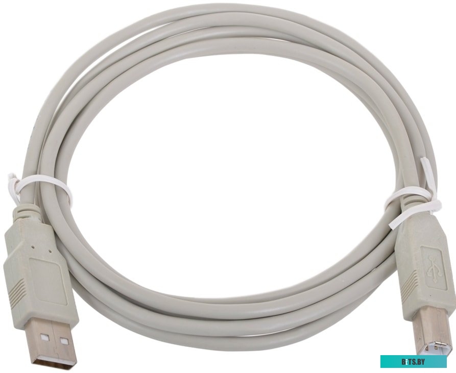 Кабель Telecom TC6900-1.8M USB 2.0 Type-A/USB 2.0 Type-B, белый/серый, длина 1.8 м
