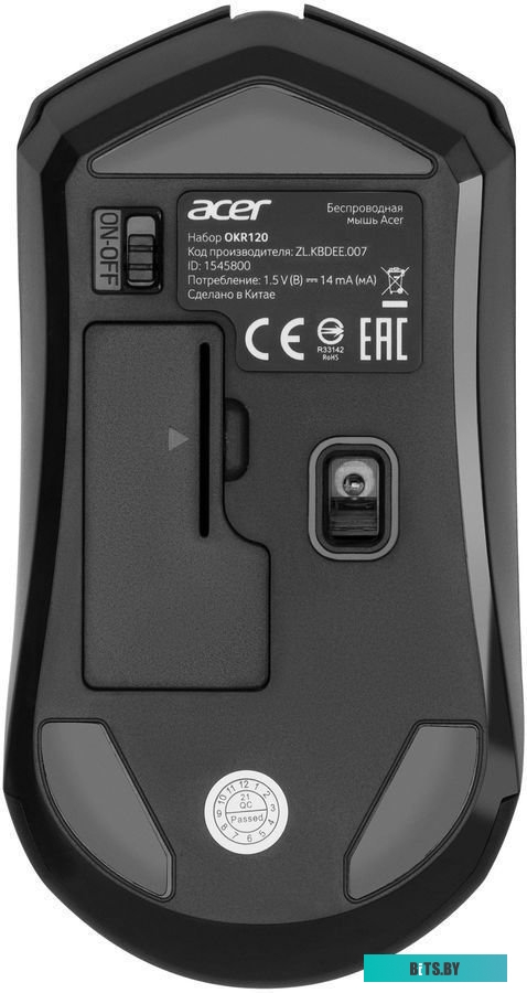 Комплект (клавиатура+мышь) Acer OKR120 черный <ZL.KBDEE.007>