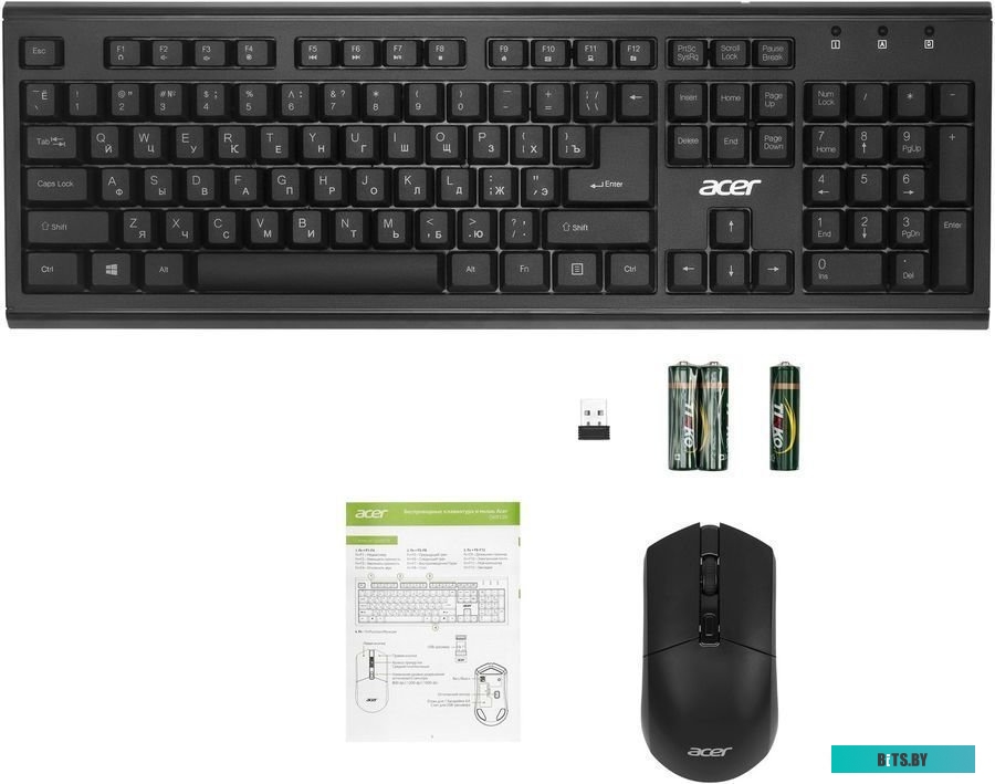 Комплект (клавиатура+мышь) Acer OKR120 черный <ZL.KBDEE.007>