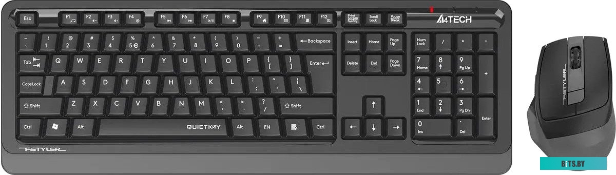 Офисный набор (клавиатура+мышь) A4Tech Fstyler FGS1035Q (черный/серый)