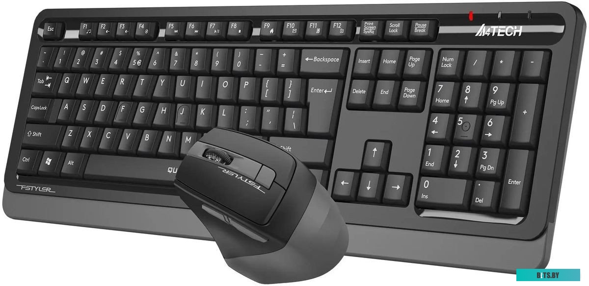 Офисный набор (клавиатура+мышь) A4Tech Fstyler FGS1035Q (черный/серый)