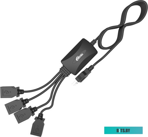 Концентратор USB (Хаб) Ritmix CR-2405 <CR-2405 Black>