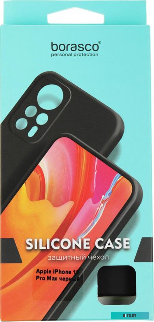 72415 Чехол (клип-кейс) BORASCO для Apple iPhone 15 Pro Max, черный [72415]