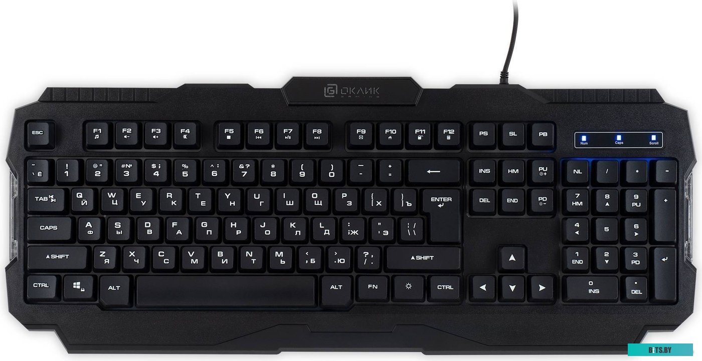 Клавиатура Оклик 757G HW2 черный USB for gamer (1790295)
