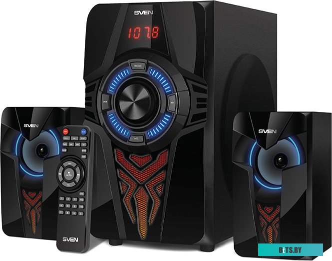 SV-018030 Колонки Bluetooth Sven MS-2070,  2.1,  черный [sv-018030]