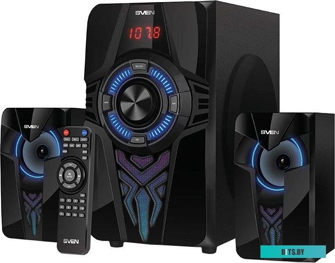 SV-018030 Колонки Bluetooth Sven MS-2070,  2.1,  черный [sv-018030]