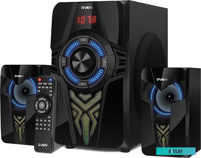 SV-018030 Колонки Bluetooth Sven MS-2070,  2.1,  черный [sv-018030]