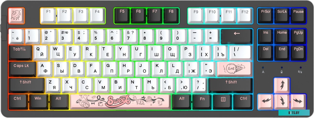 Dareu A87X (Dareu Blue Sky V3, черный/белый)