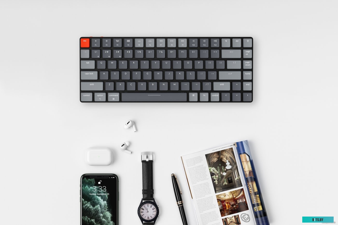 Клавиатура Keychron K3 Wireless V2 RGB K3-E2 (Keychron Low Profile Optical Blue)