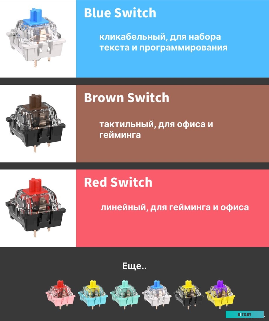 Royal Kludge RK61 New RGB (черный, RK Red)