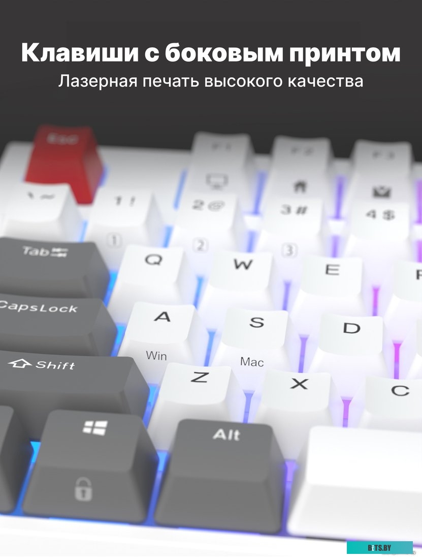 Клавиатура Royal Kludge RK-R87 RGB (белый, RK Brown)
