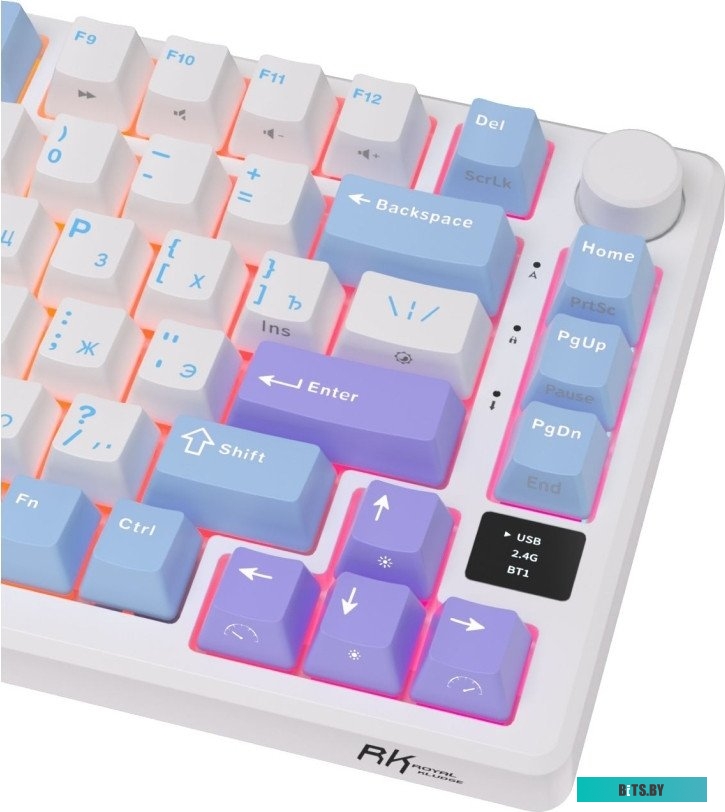 Royal Kludge RK-M75 RGB (Taro Milk, RK Silver)
