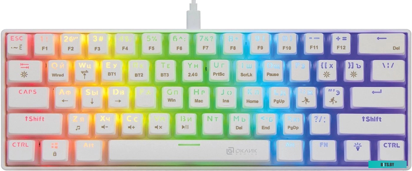 Клавиатура Oklick K763W 1920562