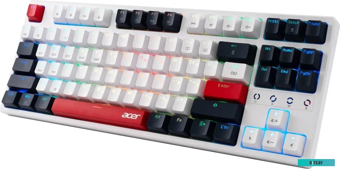 Клавиатура Acer OKR302 механическая белый USB беспроводная BT/Radio for gamer для ноутбука LED (ZL.KBDEE.016) ZL.KBDEE.016
