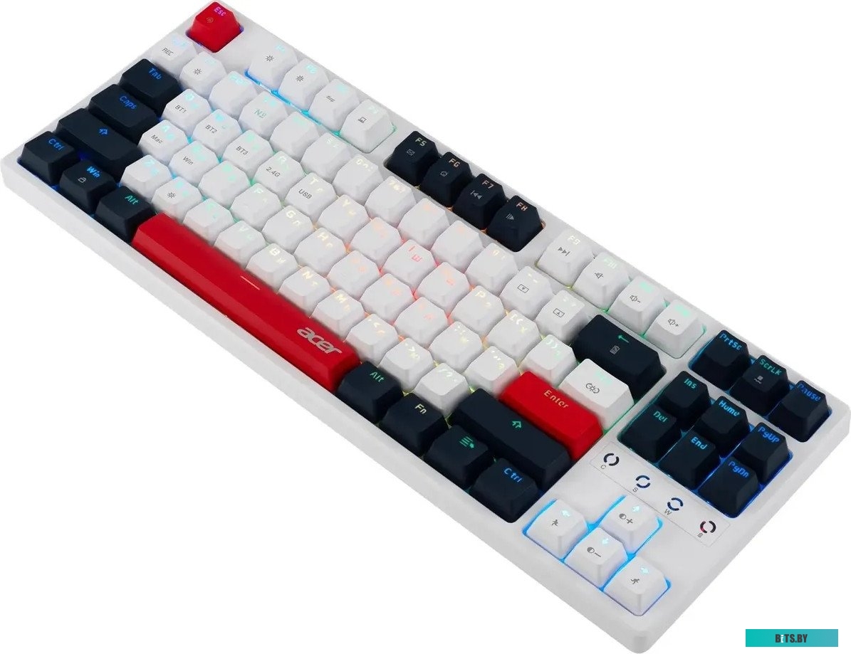Клавиатура Acer OKR302 механическая белый USB беспроводная BT/Radio for gamer для ноутбука LED (ZL.KBDEE.016) ZL.KBDEE.016