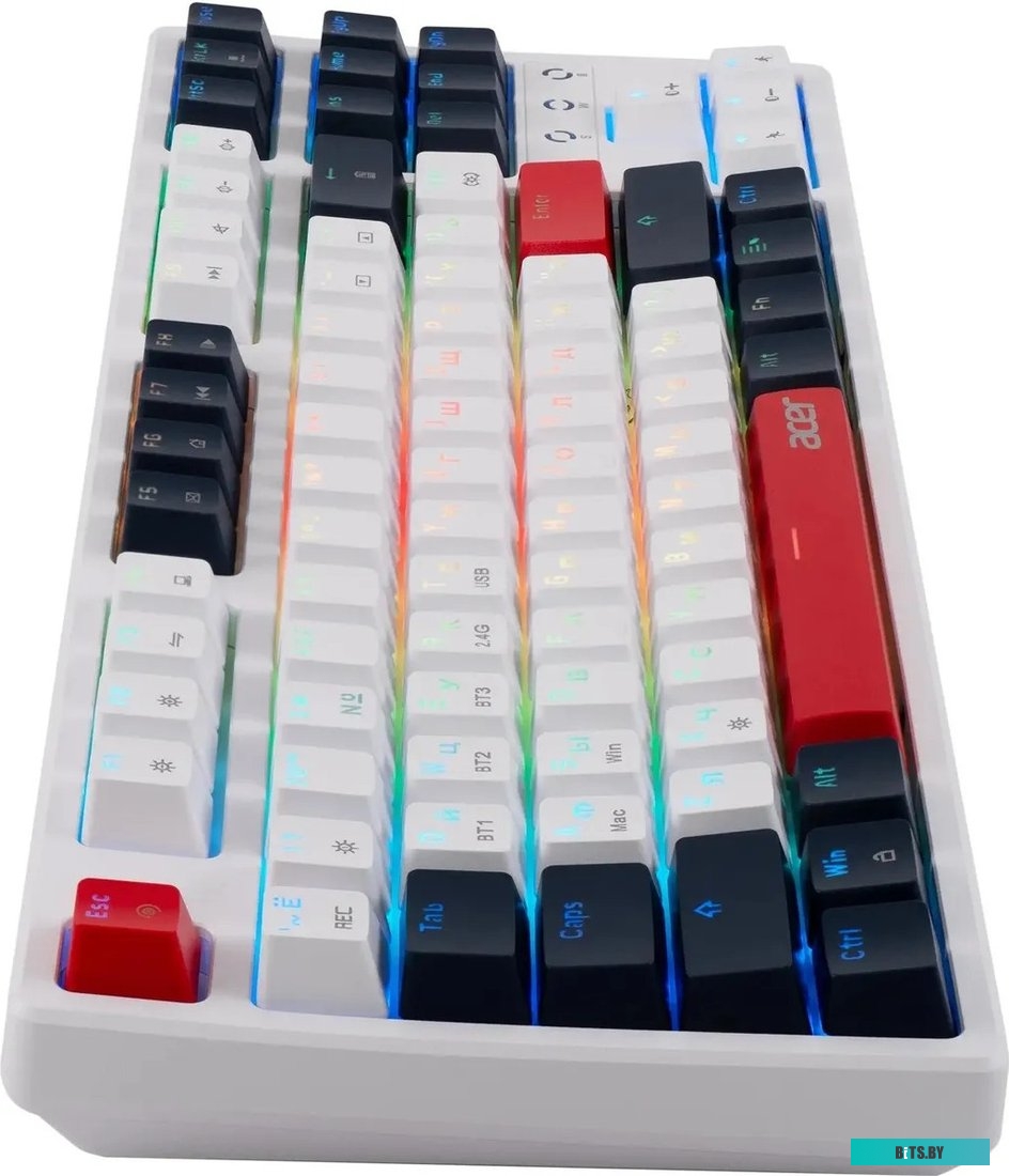Клавиатура Acer OKR302 механическая белый USB беспроводная BT/Radio for gamer для ноутбука LED (ZL.KBDEE.016) ZL.KBDEE.016