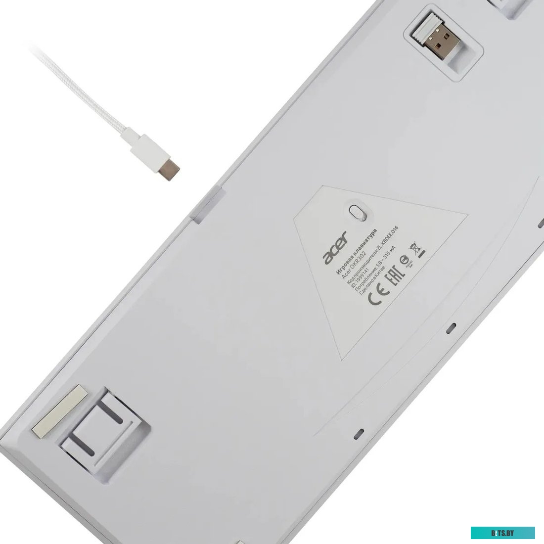 Клавиатура Acer OKR302 механическая белый USB беспроводная BT/Radio for gamer для ноутбука LED (ZL.KBDEE.016) ZL.KBDEE.016