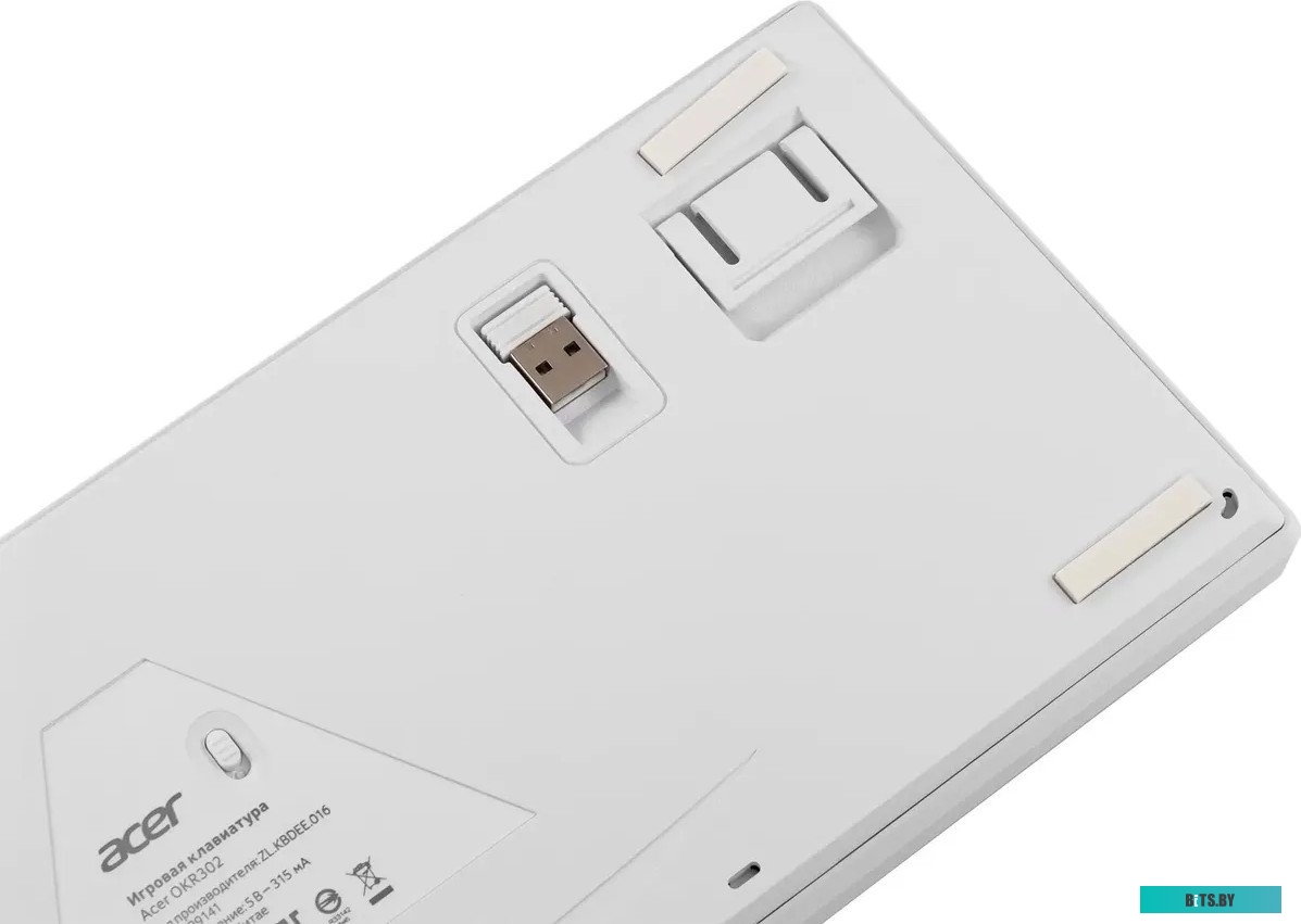 Клавиатура Acer OKR302 механическая белый USB беспроводная BT/Radio for gamer для ноутбука LED (ZL.KBDEE.016) ZL.KBDEE.016