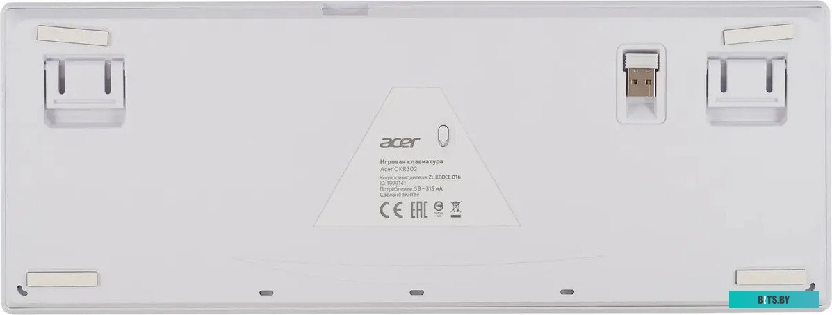 Клавиатура Acer OKR302 механическая белый USB беспроводная BT/Radio for gamer для ноутбука LED (ZL.KBDEE.016) ZL.KBDEE.016