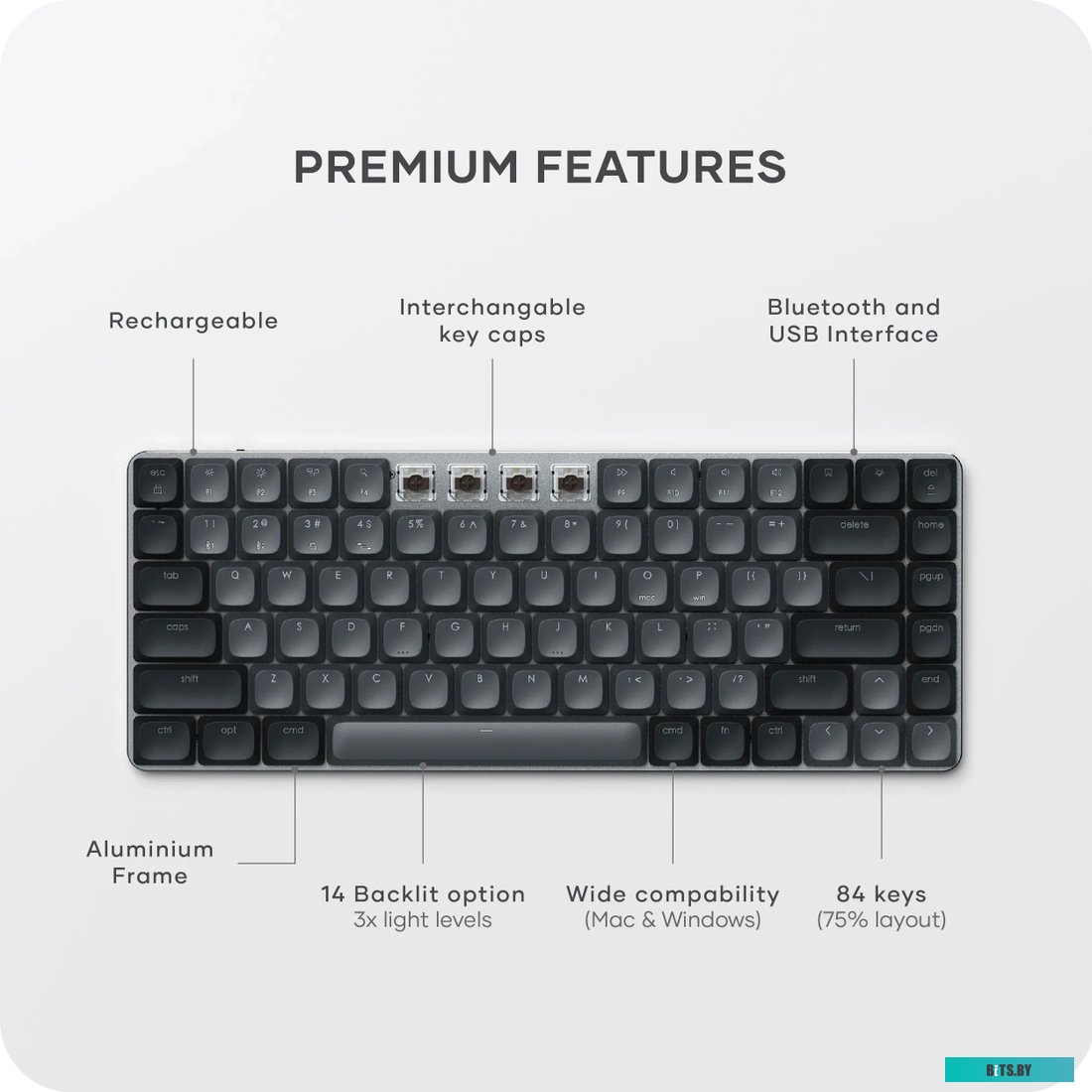 Клавиатура Satechi SM1 Slim (темно-серый)
