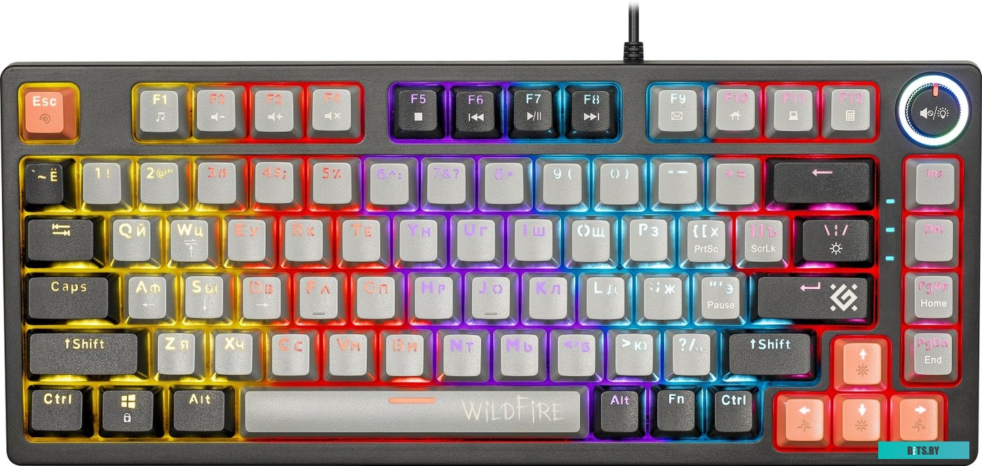 Клавиатура Defender Wildfire GK-213 (серый/черный)