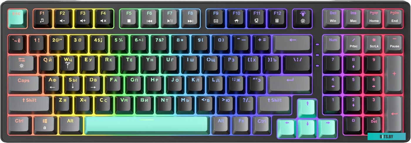 Клавиатура JEGG ZA99 Black Grey Green (TNT Yellow)
