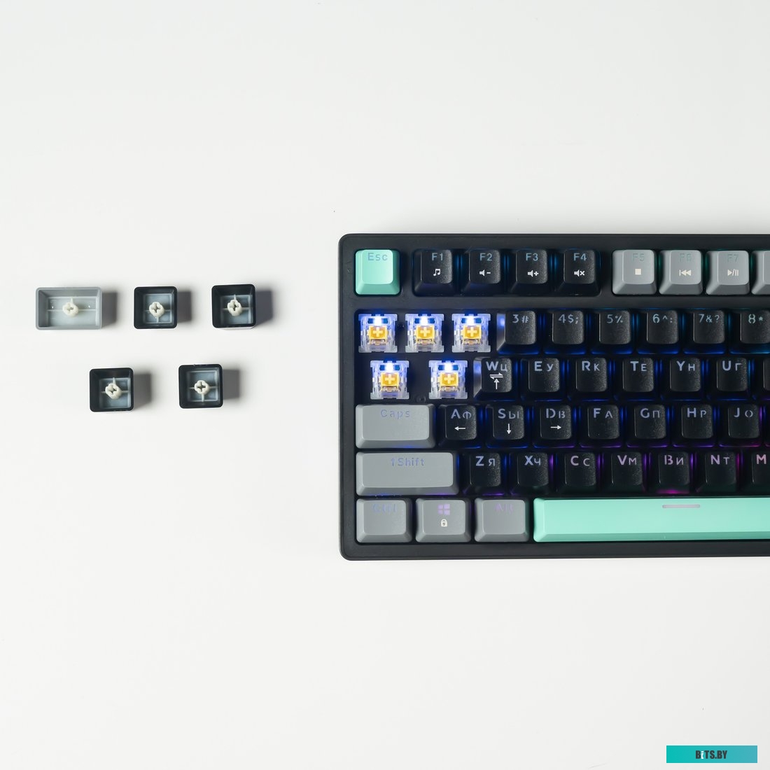Клавиатура JEGG ZA99 Black Grey Green (TNT Yellow)
