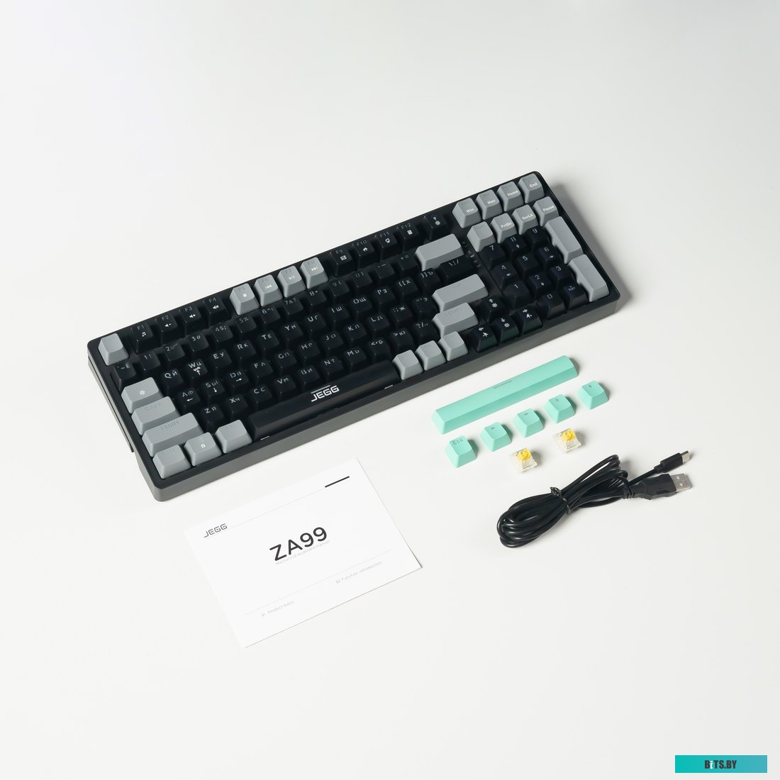 Клавиатура JEGG ZA99 Black Grey Green (TNT Yellow)
