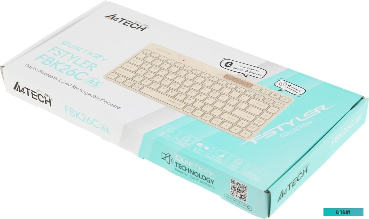 Клавиатура A4Tech Fstyler FBK26C AS (бежевый)