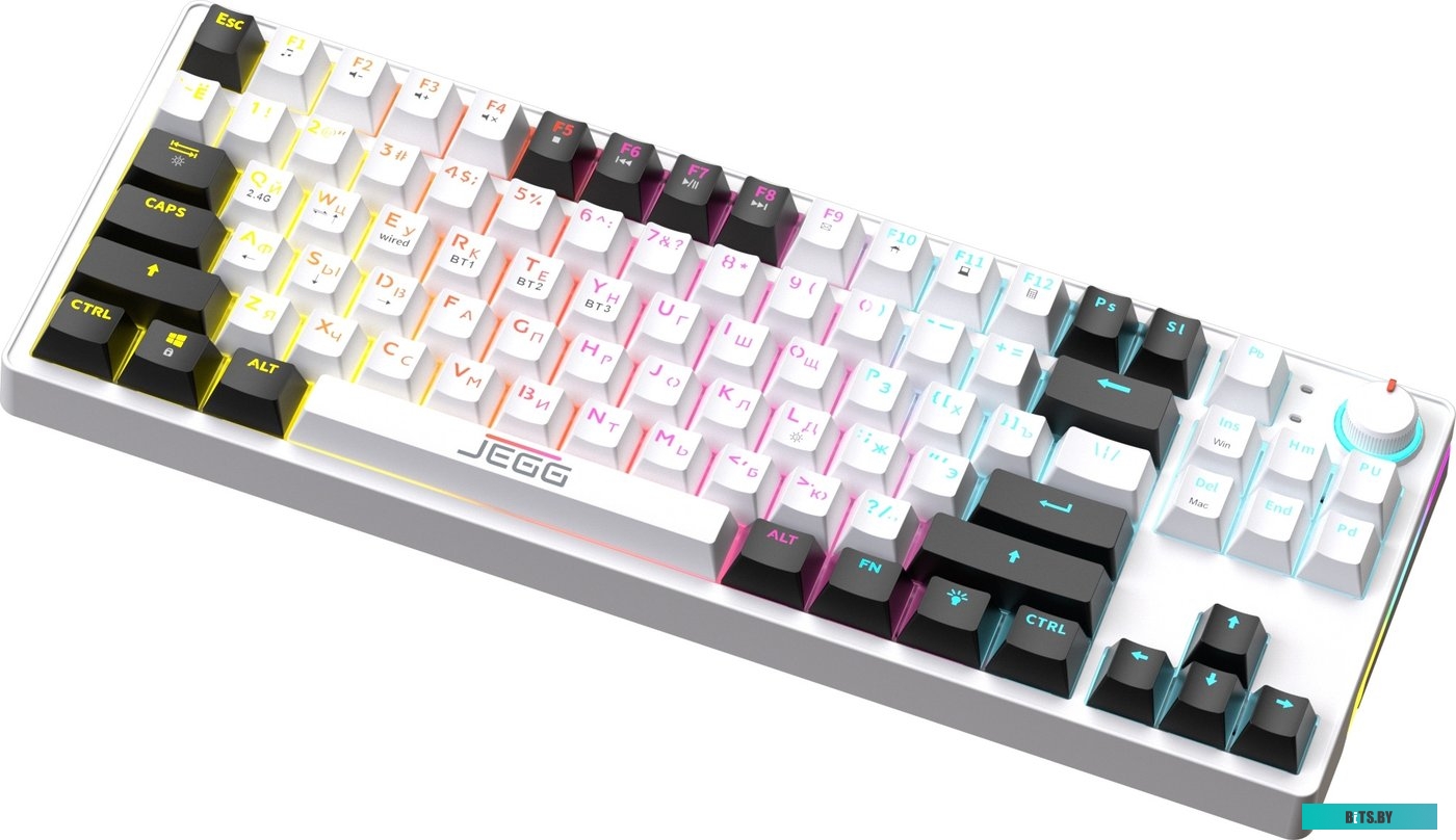 Клавиатура JEGG ZA87 Pro White Black Orange (TNT Yellow)