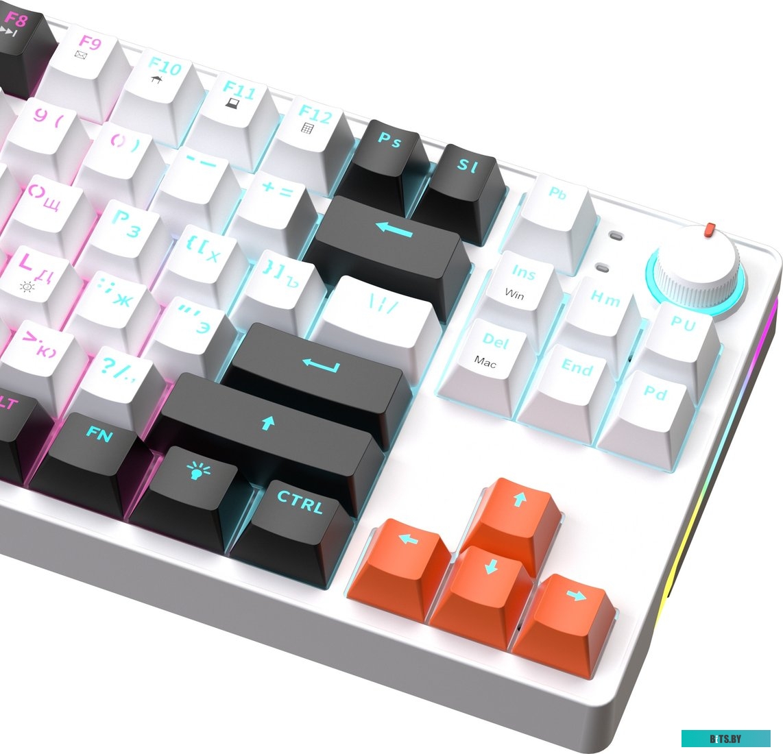 Клавиатура JEGG ZA87 Pro White Black Orange (TNT Yellow)