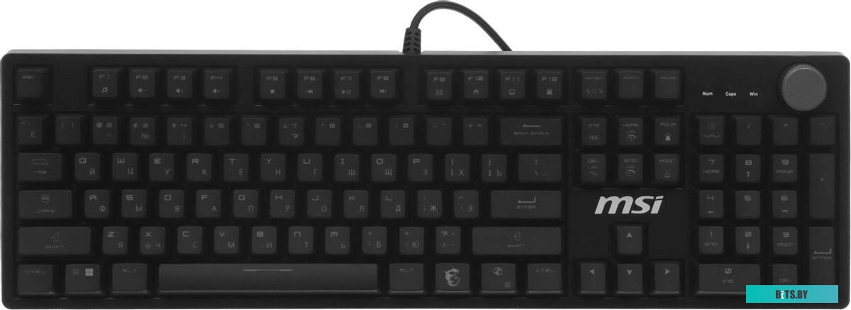Клавиатура MSI GK320 механическая черный USB Multimedia for gamer LED (S11-04RU259-HH9) кабель 1.6м S11-04RU259-HH9