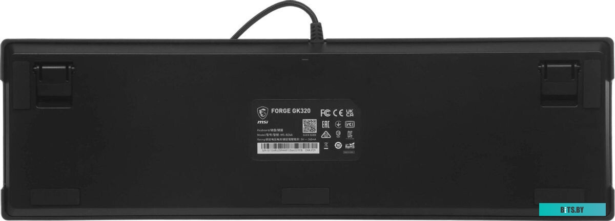 Клавиатура MSI GK320 механическая черный USB Multimedia for gamer LED (S11-04RU259-HH9) кабель 1.6м S11-04RU259-HH9
