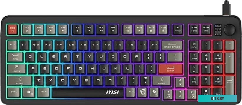 Клавиатура MSI GK110 черный/серый USB for gamer LED (S11-04RU258-HH9) S11-04RU258-HH9