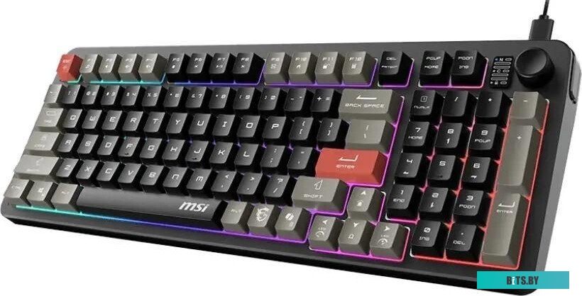 Клавиатура MSI GK110 черный/серый USB for gamer LED (S11-04RU258-HH9) S11-04RU258-HH9