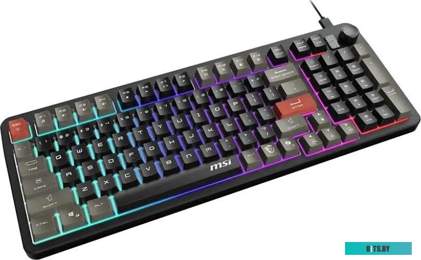 Клавиатура MSI GK110 черный/серый USB for gamer LED (S11-04RU258-HH9) S11-04RU258-HH9