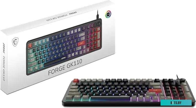 Клавиатура MSI GK110 черный/серый USB for gamer LED (S11-04RU258-HH9) S11-04RU258-HH9
