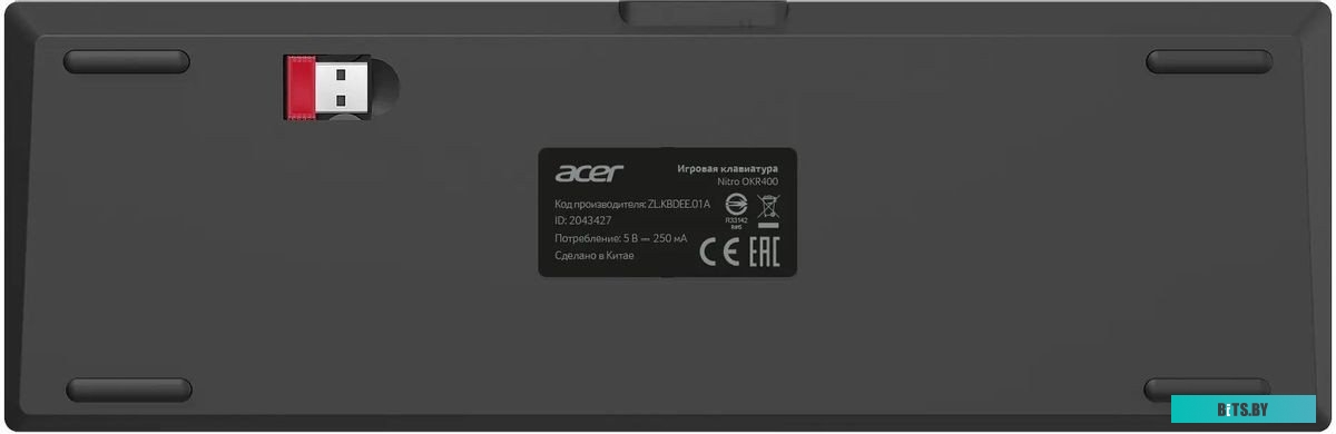 Клавиатура Acer Nitro OKR400 механическая  (ZL.KBDEE.01A) кабель 1.5м ZL.KBDEE.01A